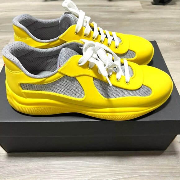COPY - In Style Prada Sneakers Americas Cup Sneaker Size 10 - Picture 1 of 3
